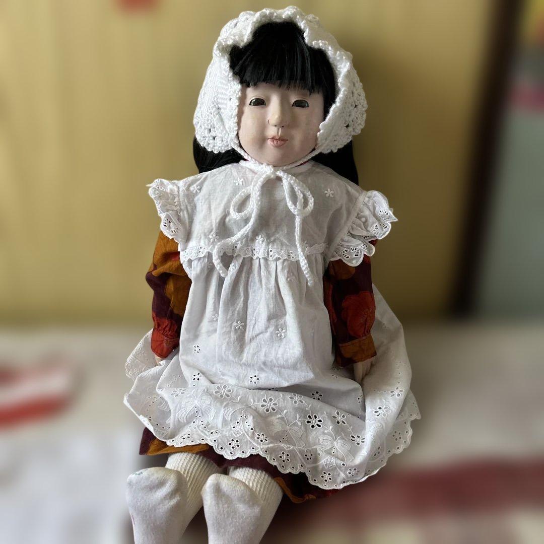 市松人形 戦前　約100年前　大型73センチ 優しいお顔の可愛い子
