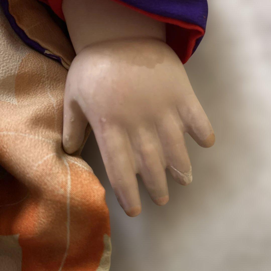 市松人形 戦前　約100年前　大型73センチ 優しいお顔の可愛い子