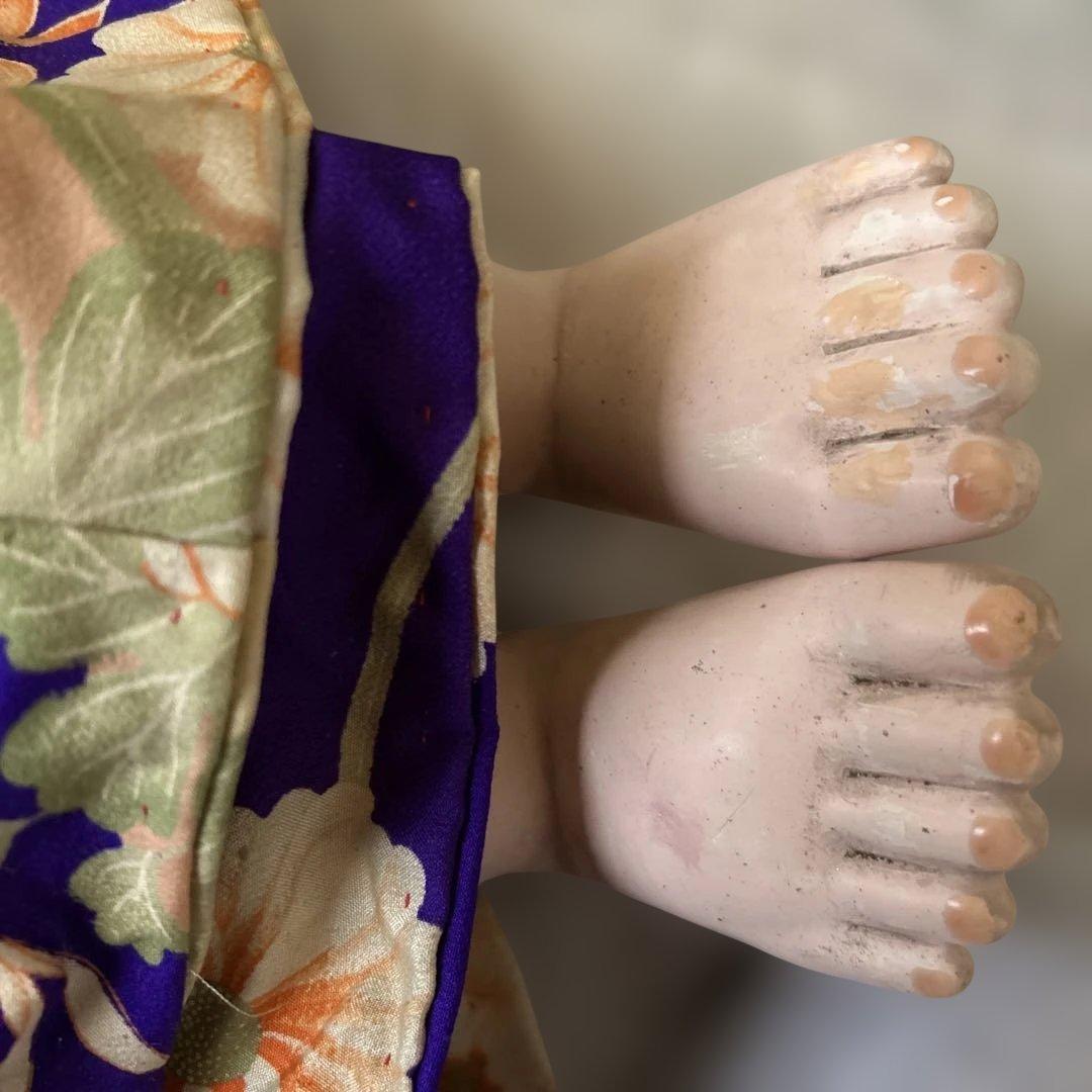 市松人形 戦前　約100年前　大型73センチ 優しいお顔の可愛い子