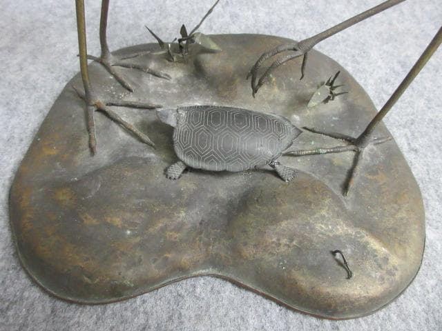 夫婦鶴に亀の置物 [B27867]