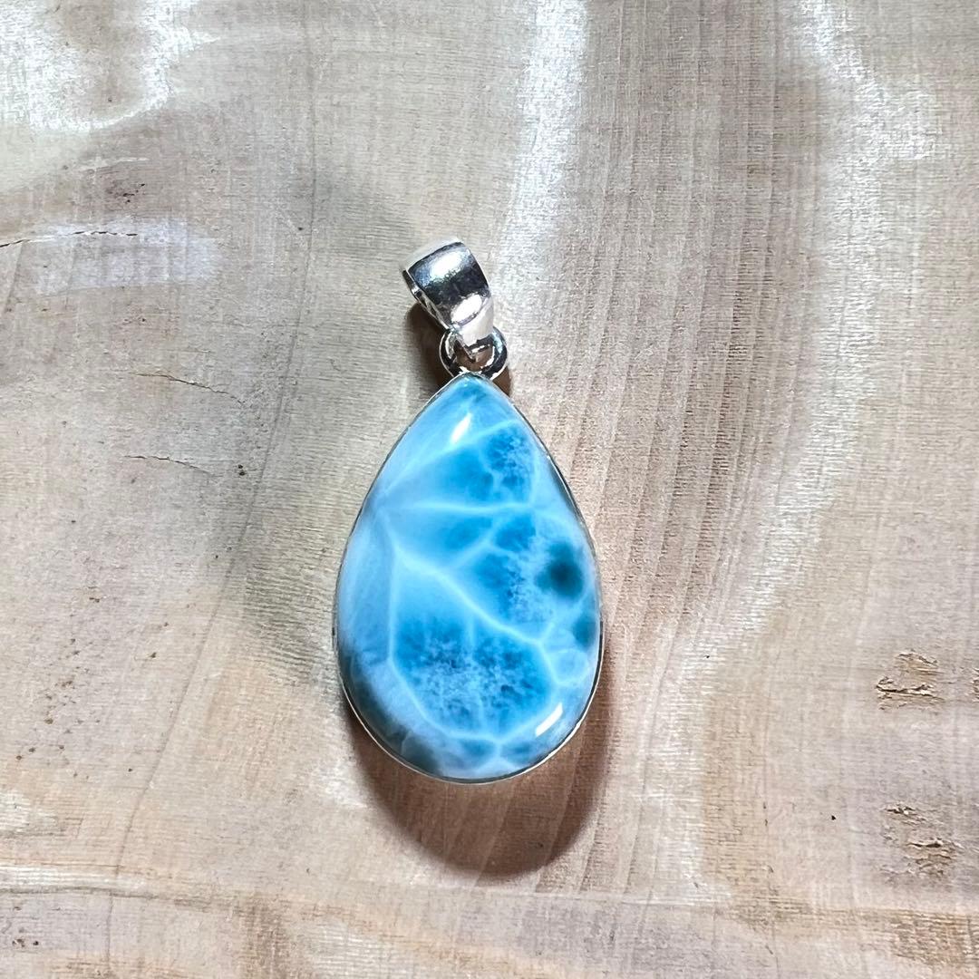 高品質　ラリマー　ペンダント　ネックレス　silver925 3-3