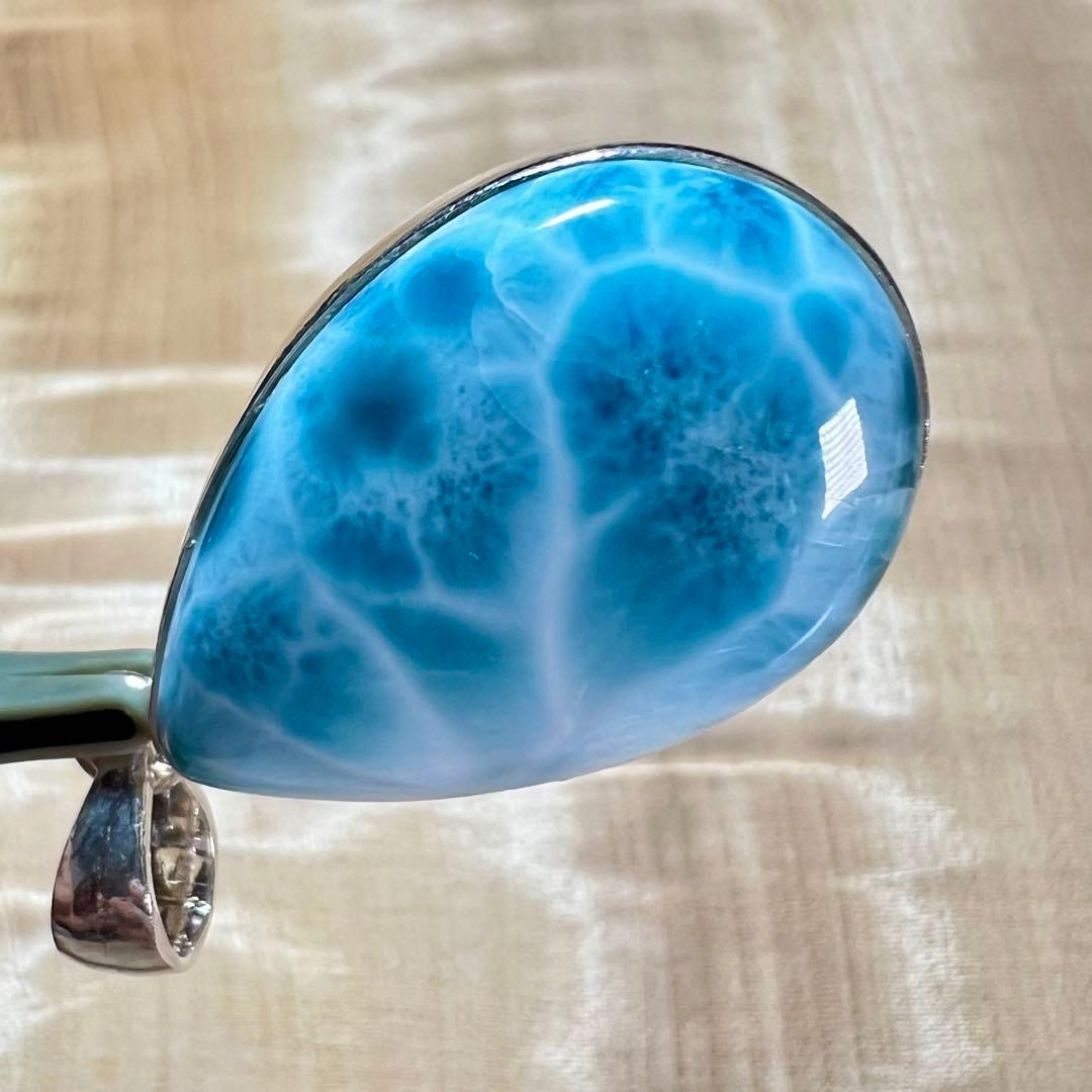 高品質　ラリマー　ペンダント　ネックレス　silver925 3-3