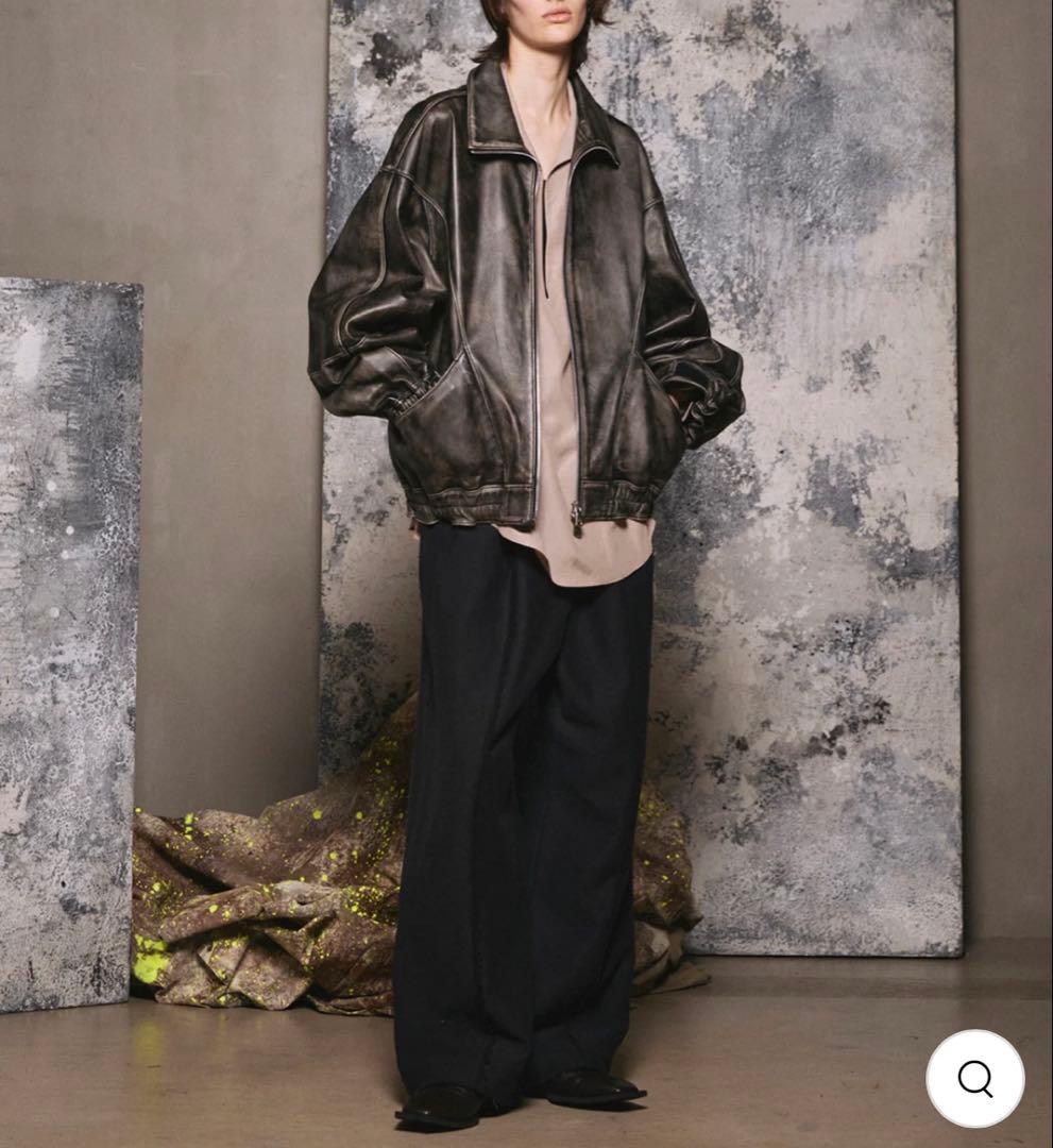 メゾスペ Sheep Leather Stand Collar Blouson