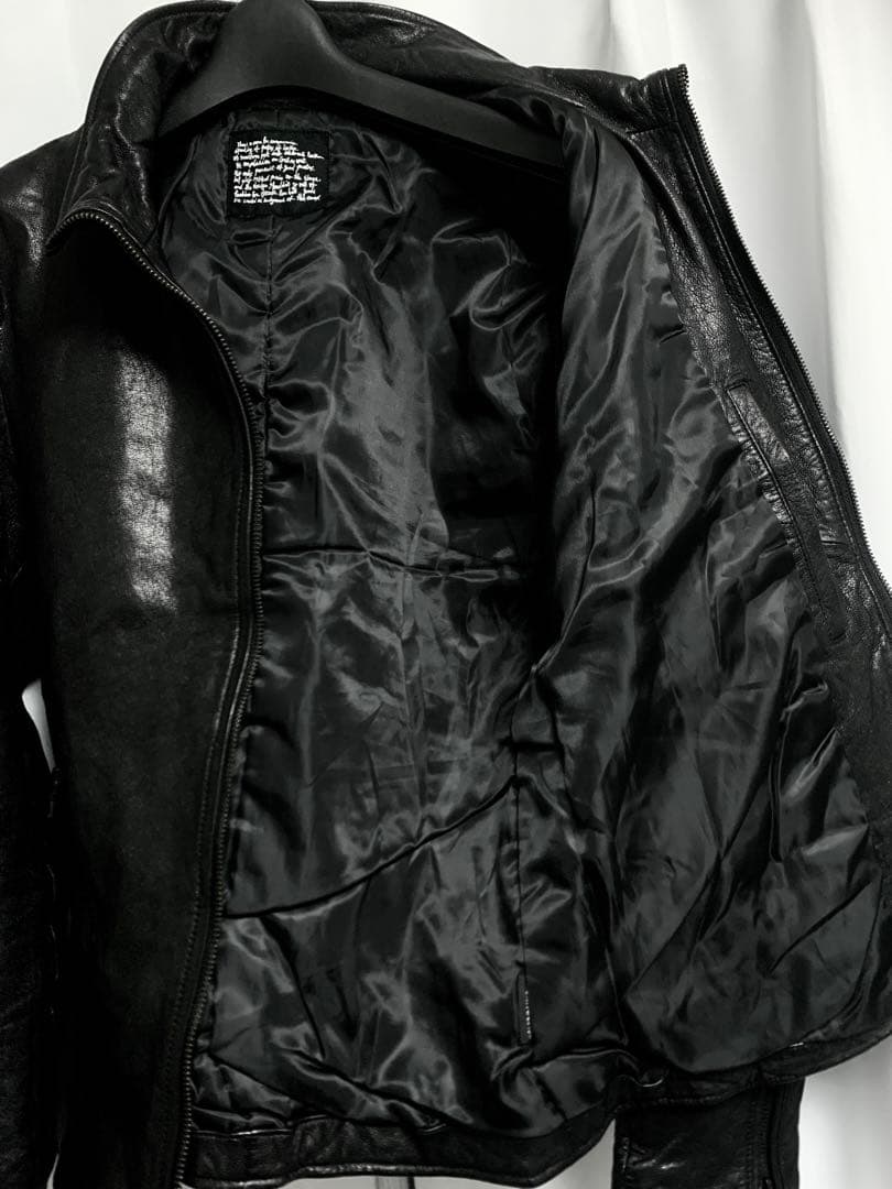 希少XL◎ NANO UNIVERSE ゴートレザー シングルライダース 中綿入