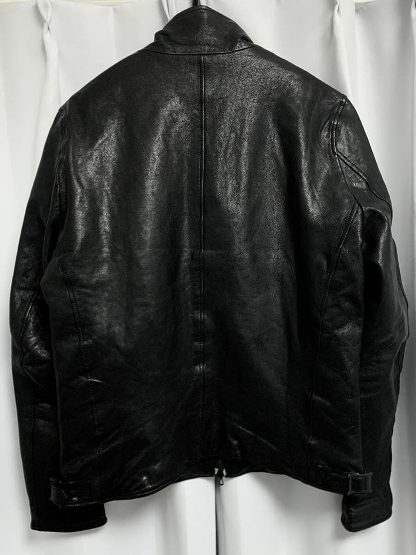 希少XL◎ NANO UNIVERSE ゴートレザー シングルライダース 中綿入