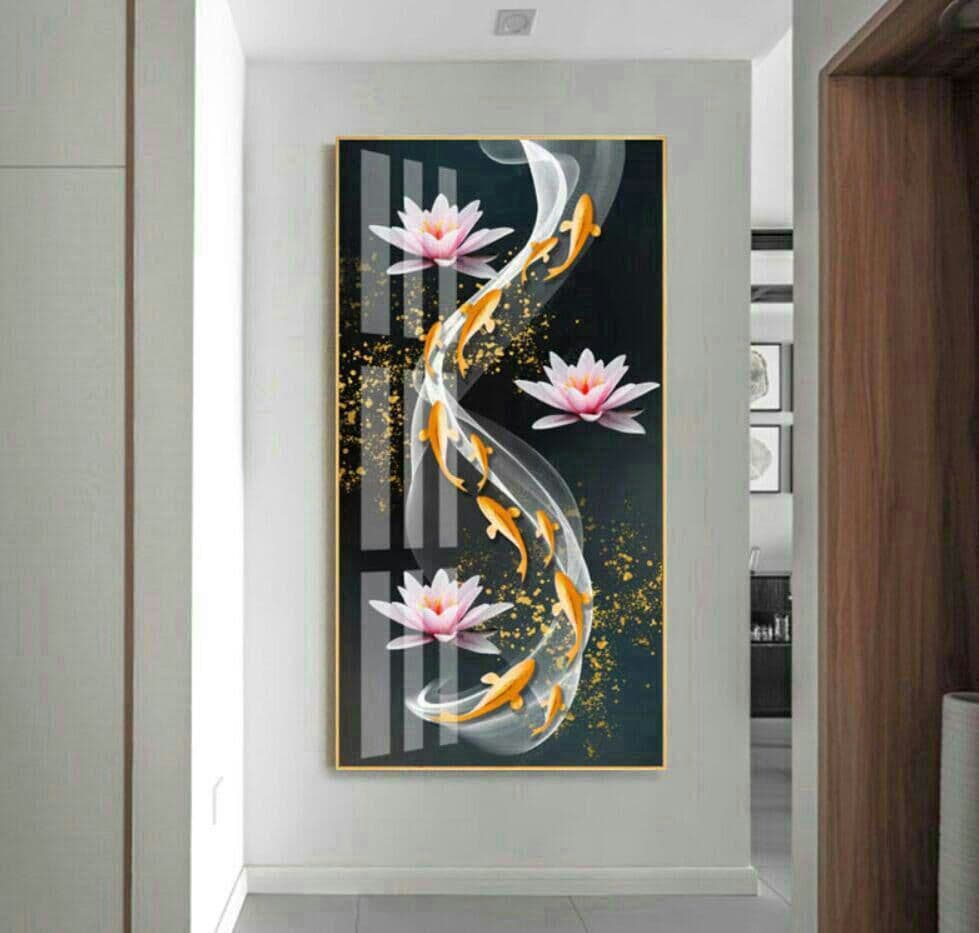 福引きの鯉 リビングルーム装飾画 玄関装飾画背景装飾画ii