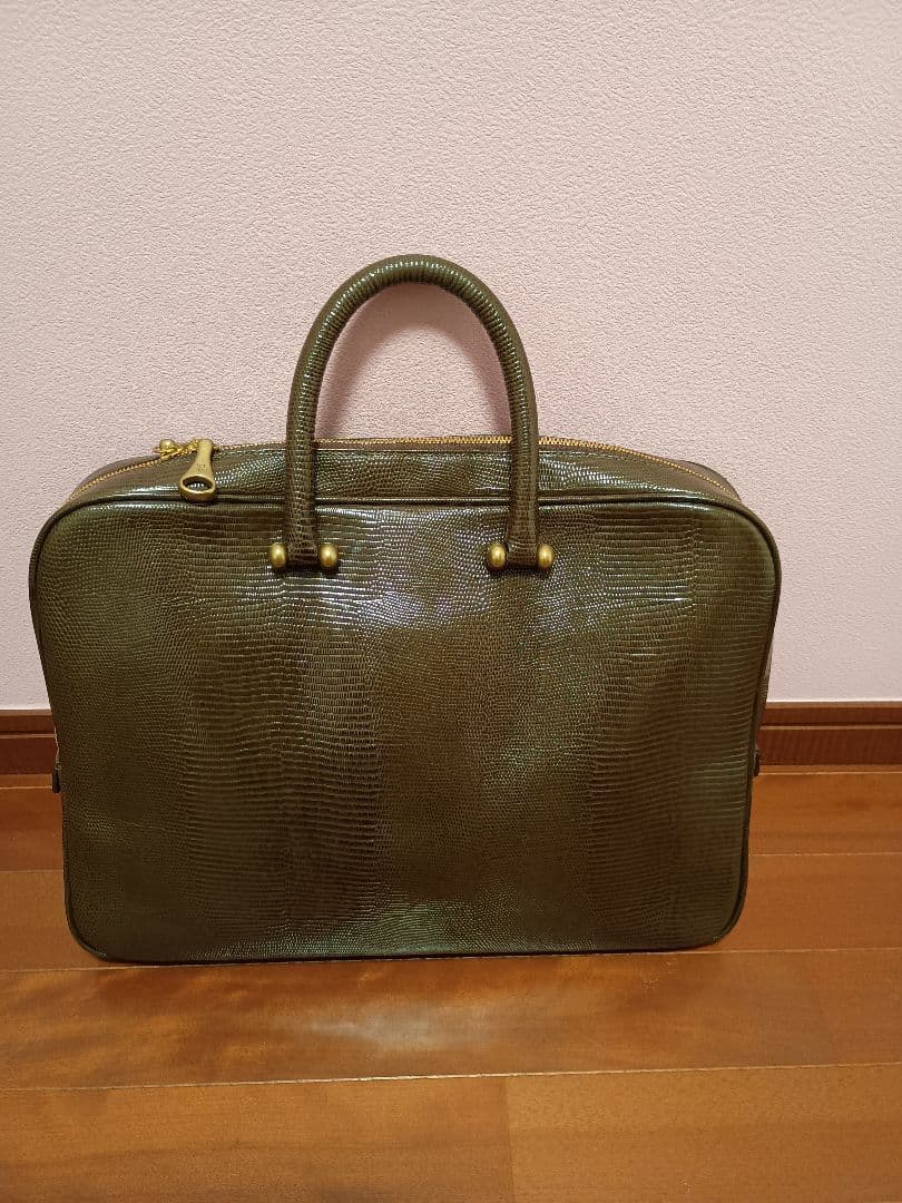 極美品TOFF&LOADSTONEトフ＆ロードストーンブリーフケース型押しレザー