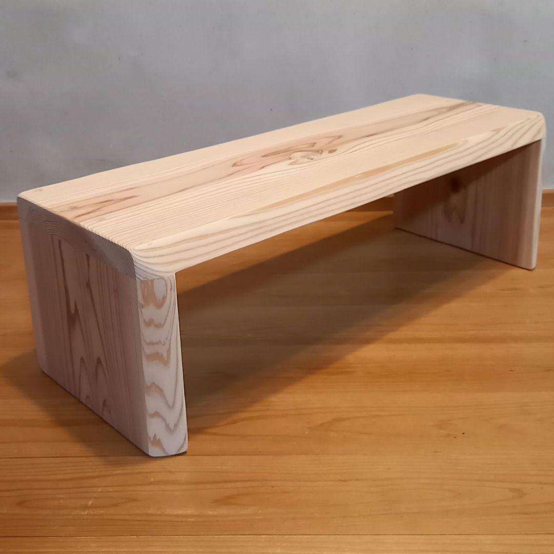 一点モノ　国産杉　靴脱ぎスツール