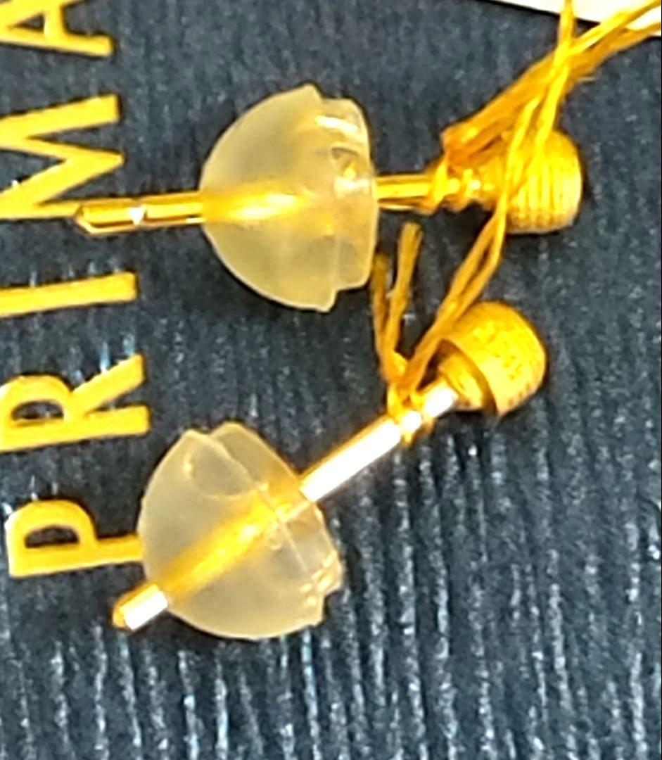 新品☆PRIMA GOLDプリマゴールド純金&ダイヤモンドラウンドモチーフピアス