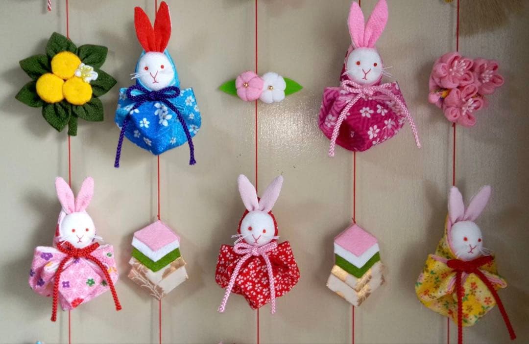 【お値下げ】ひな祭り用つるし雛(2025-10 うさぎ)