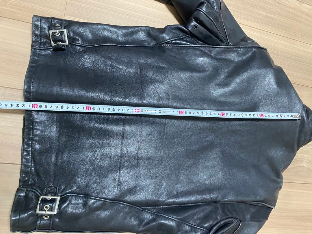 Schott ブラック シングルライダース 36