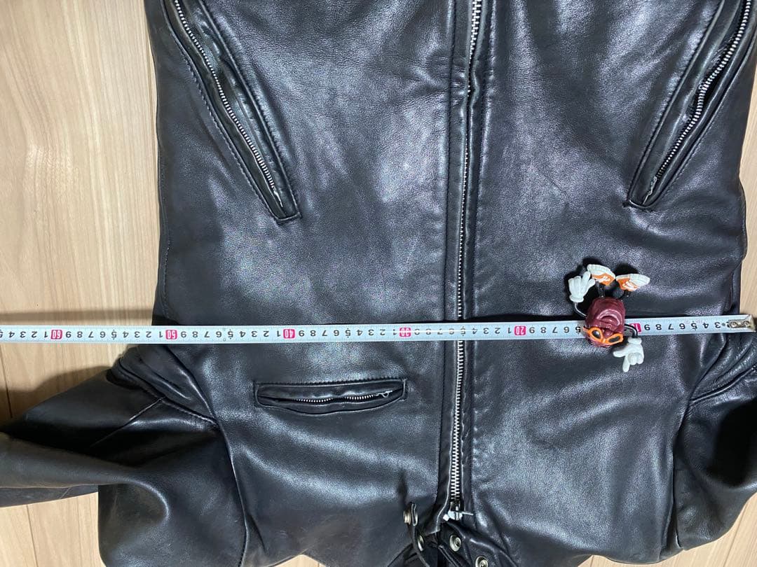 Schott ブラック シングルライダース 36