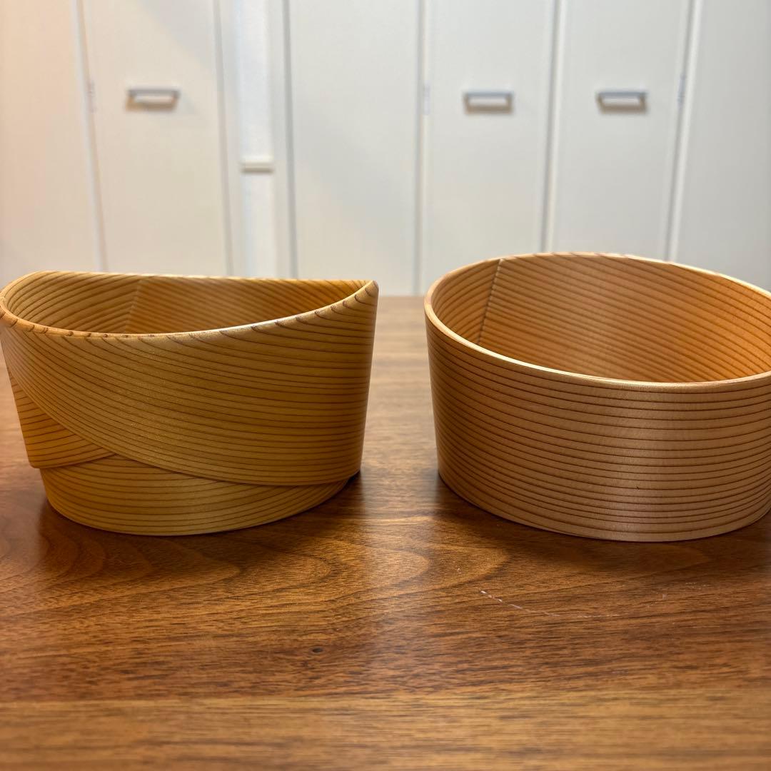 栗久 栗盛俊二 曲げわっぱ 大館サラダボウル2個