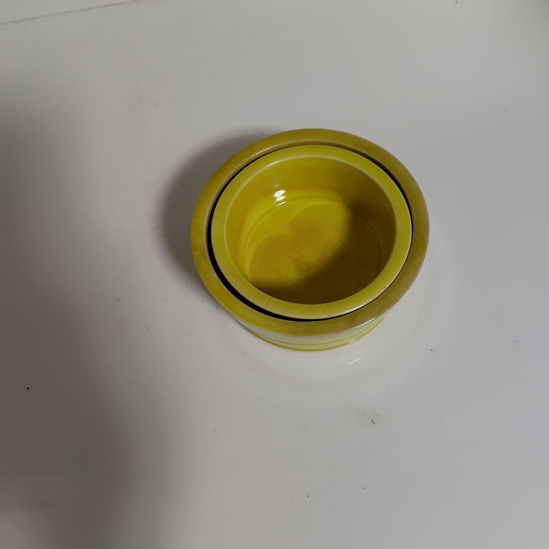 淡路 珉平焼 レモンイエローな入れ子鉢 1組