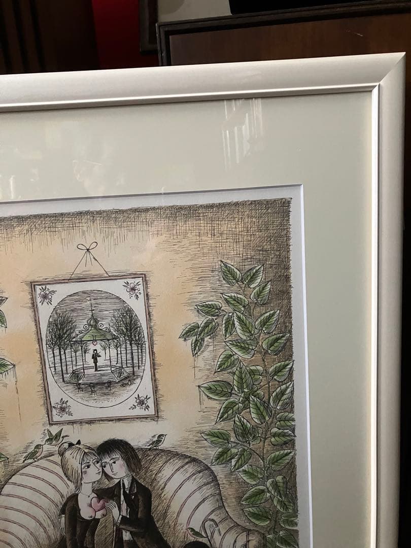 レイモン・ペイネ(二人のソファー)オリジナルリトグラフ版画