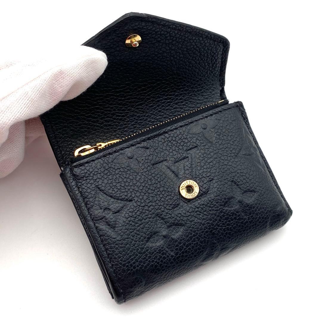 ルイヴィトン モノグラム アンプラント ポルトフォイユ ゾエ 三つ折り財布 黒