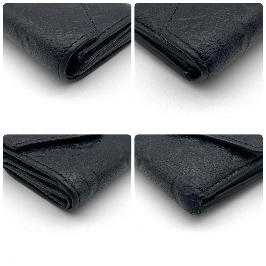 ルイヴィトン モノグラム アンプラント ポルトフォイユ ゾエ 三つ折り財布 黒