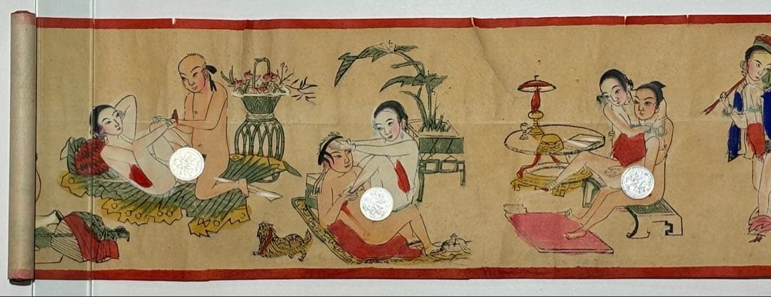 「中国木版春画巻」木版画 3種1巻|艶本 唐本 中国書 中国美術