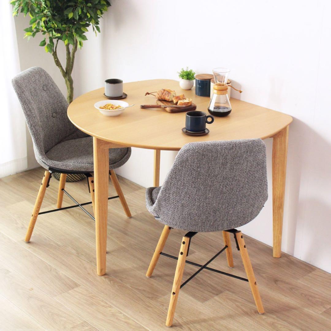 訳あり 半円形ダイニングテーブル ナチュラル