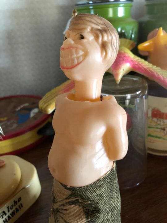 ティキ　ハワイ　ハワイアン　ソフビ　ビンテージ　アメリカ　人形　メネフネ