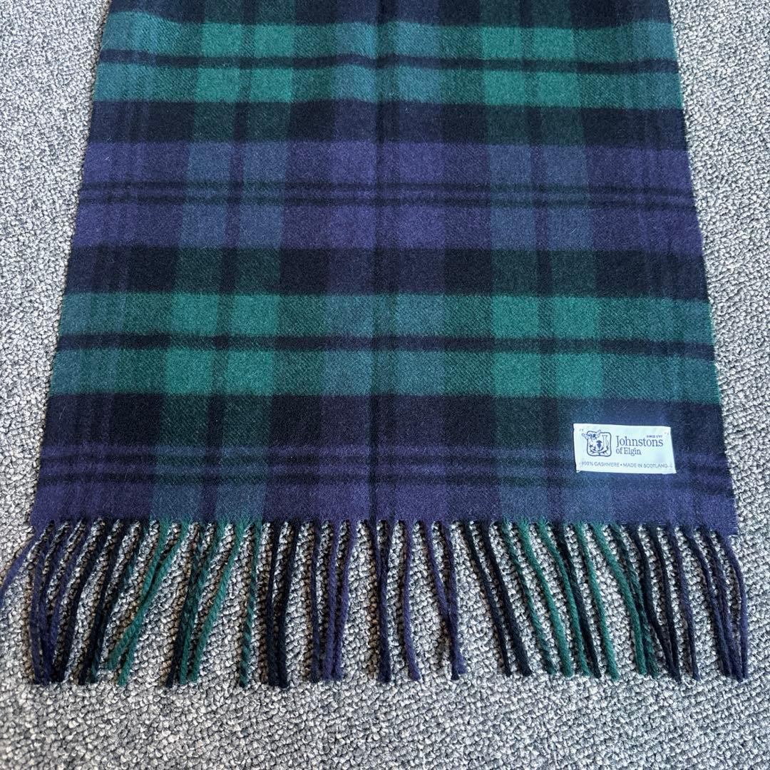 Johnstons✳︎ジョンストンズのマフラー✳︎ブラックウォッチ✳︎正規品ほぼ新品✳︎