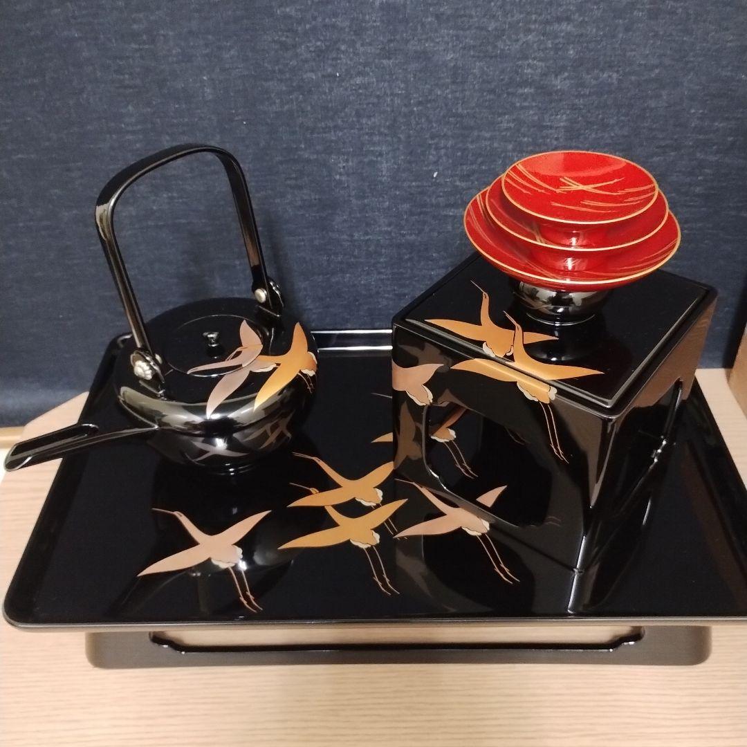 越前塗 漆塗り屠蘇器セット