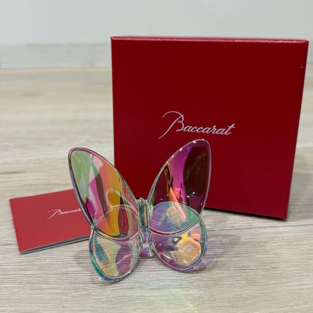【箱付き】BACCARAT バカラ　ラッキーバタフライ クリスタルガラス