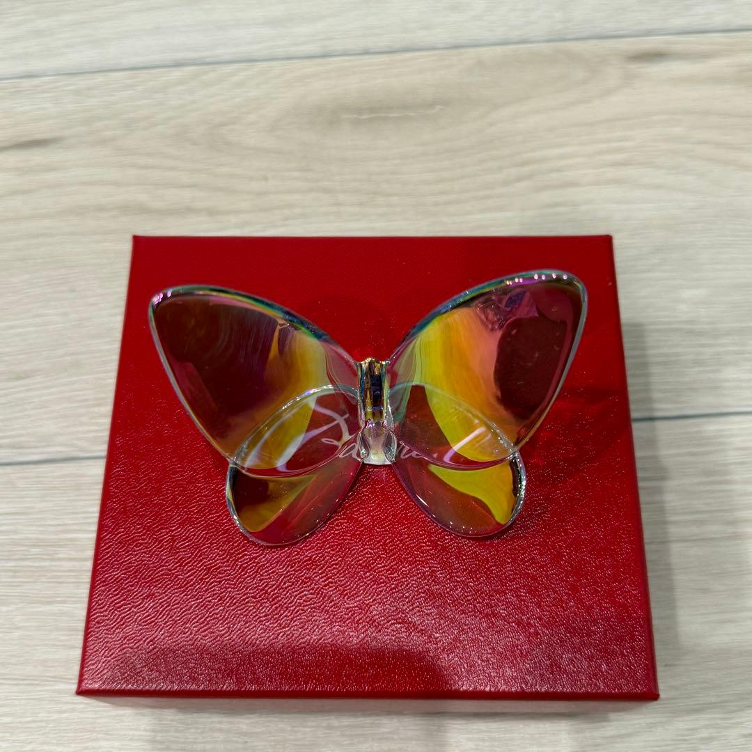 【箱付き】BACCARAT バカラ　ラッキーバタフライ クリスタルガラス