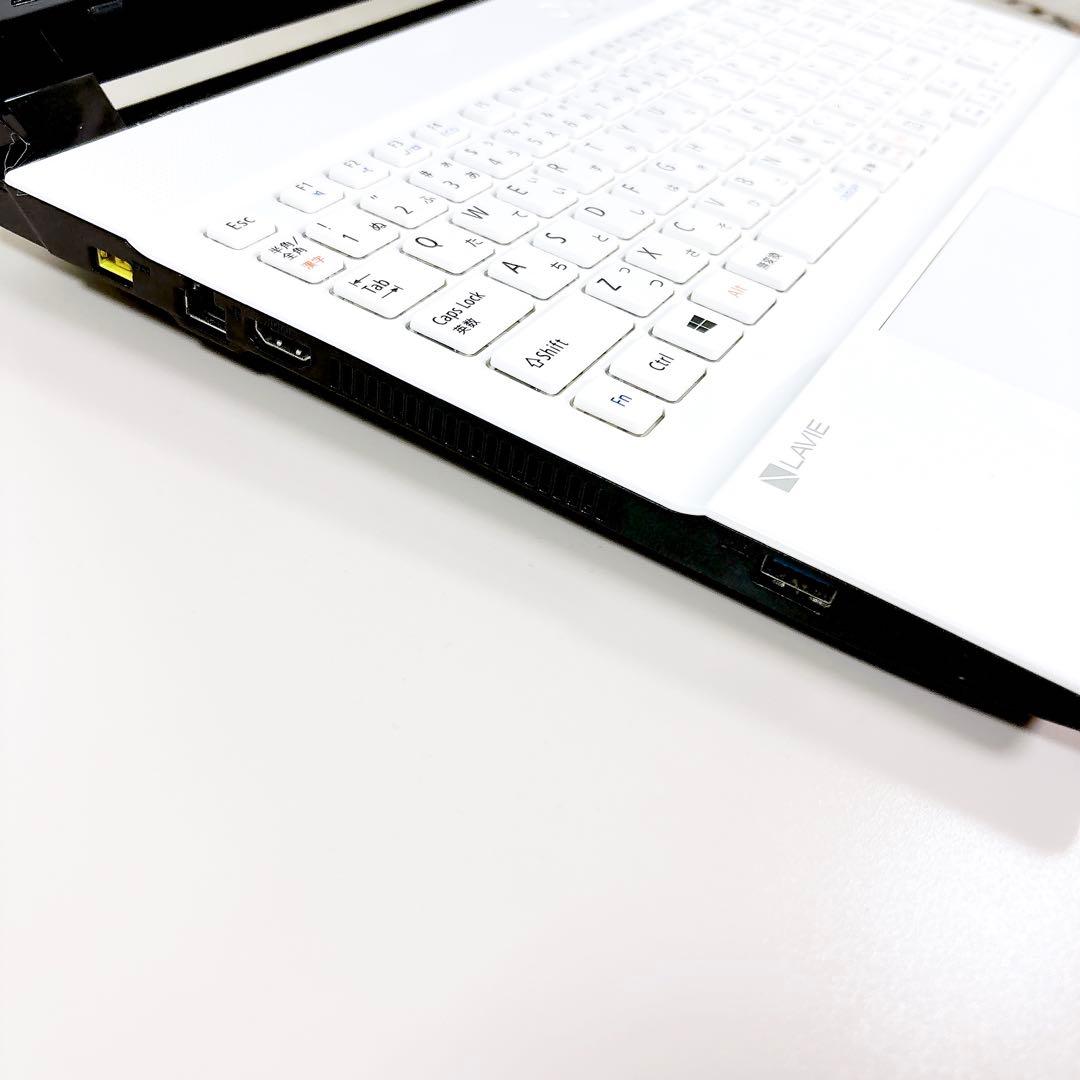 快適SSD✨メモリ8GB フルHD 第7世代 カメラ 白 ノートパソコン NEC