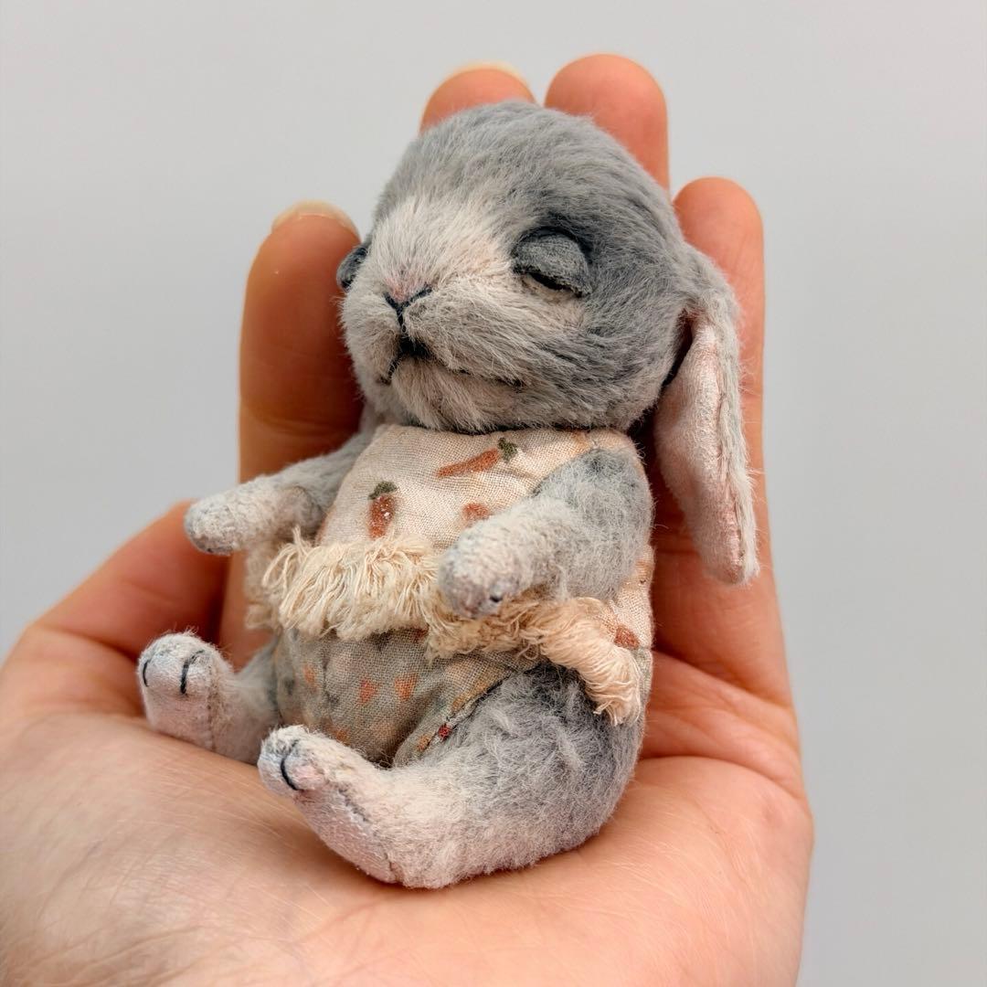 おやすみうさぎ アーティストベア テディバニー ぬいぐるみ 海外作家様