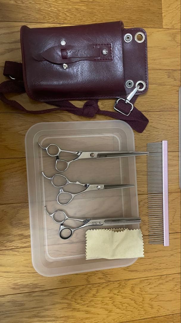 専門学校　トリミングセット　トリマー　トリミング　シザー　ペット