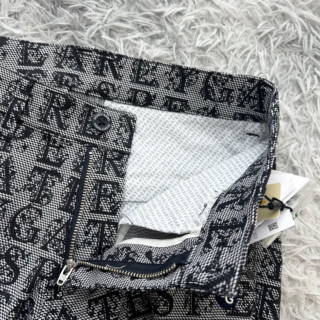 新品　パーリーゲイツ　パンツ　ストレッチ　装飾ロゴ　グレー　サイズ0