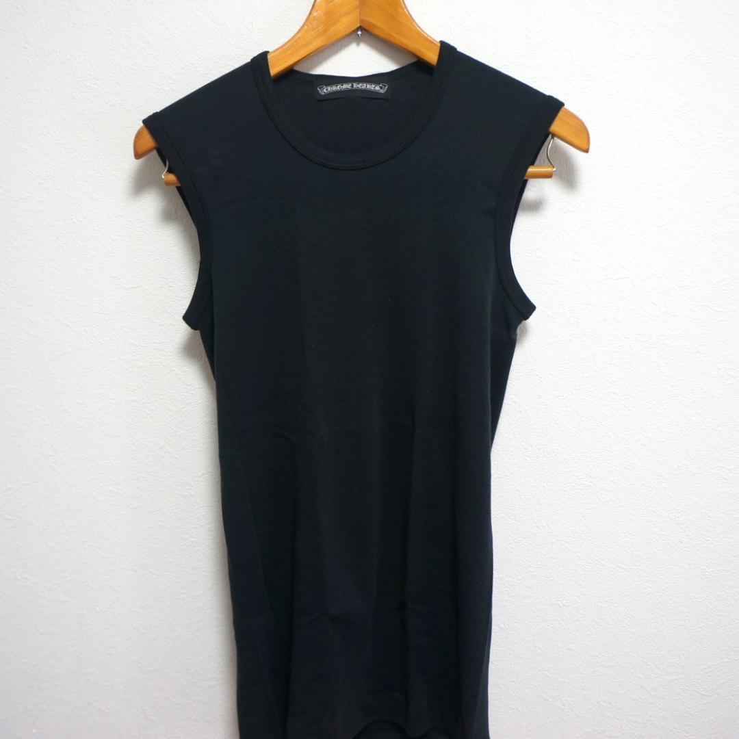 【未使用品】　CHROME HEARTS ブラックノースリーブシャツ　Sサイズ