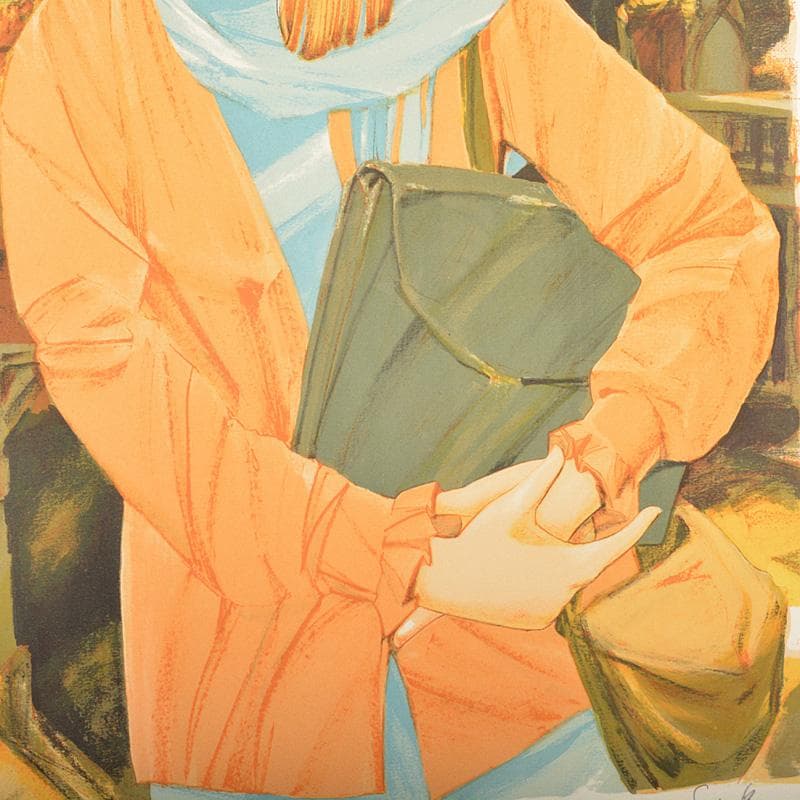 斉藤三郎　版画　EA　「モンターニュ通り」　額装　箱付　C　Ｒ5917Ｃ