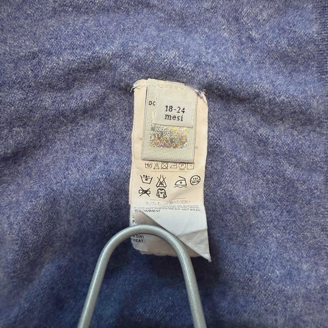 D&G カシミヤ 100% パーカー キッズ ベビー フーディ ブルー 80