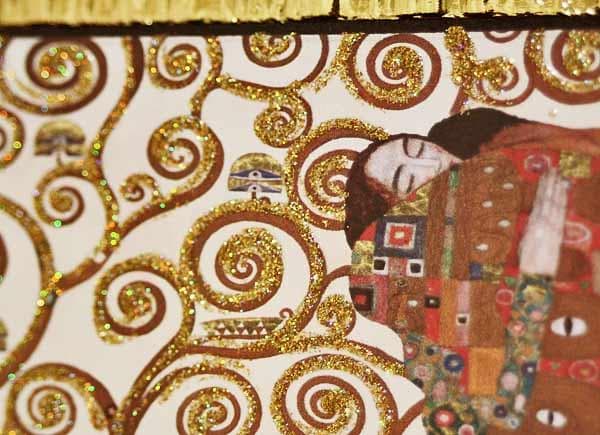 イタリア 額絵 アートフレーム クリムト 抱擁 分離派 1414-619G