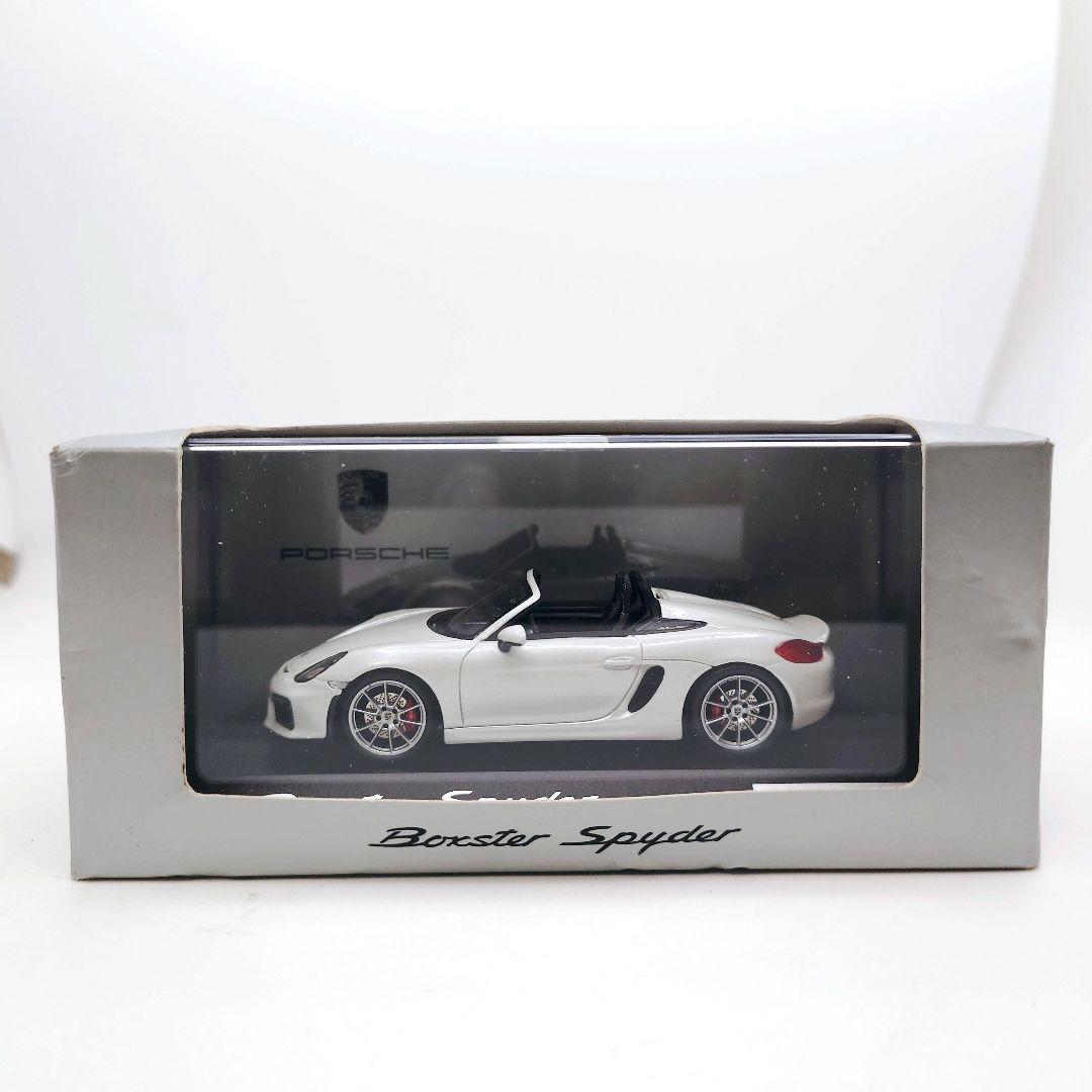 ポルシェ 981ボクスタースパイダー718ケイマン1/43ホワイト2000台限定