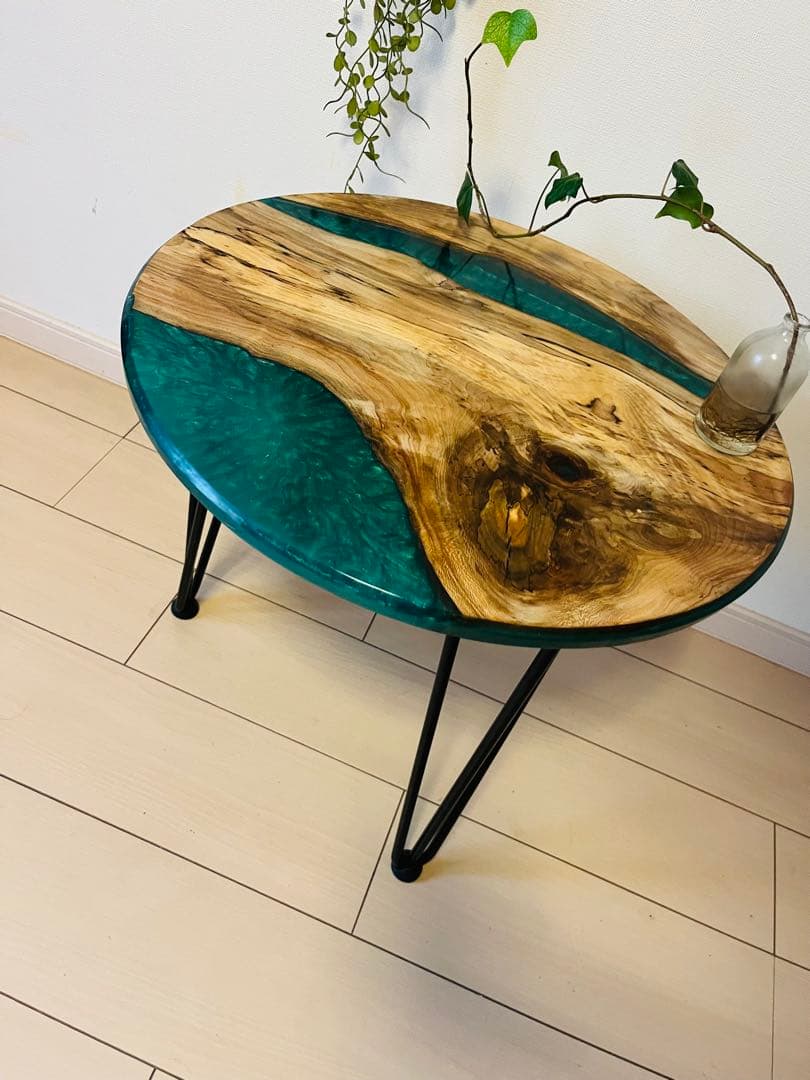 レジンテーブル　サイドテーブル　コーヒーテーブル　ソファテーブル