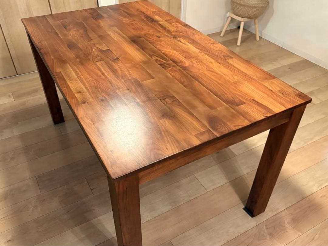 ［関家具］無垢材　ウォールナット　長方形ダイニングテーブル【発送日指定あり】
