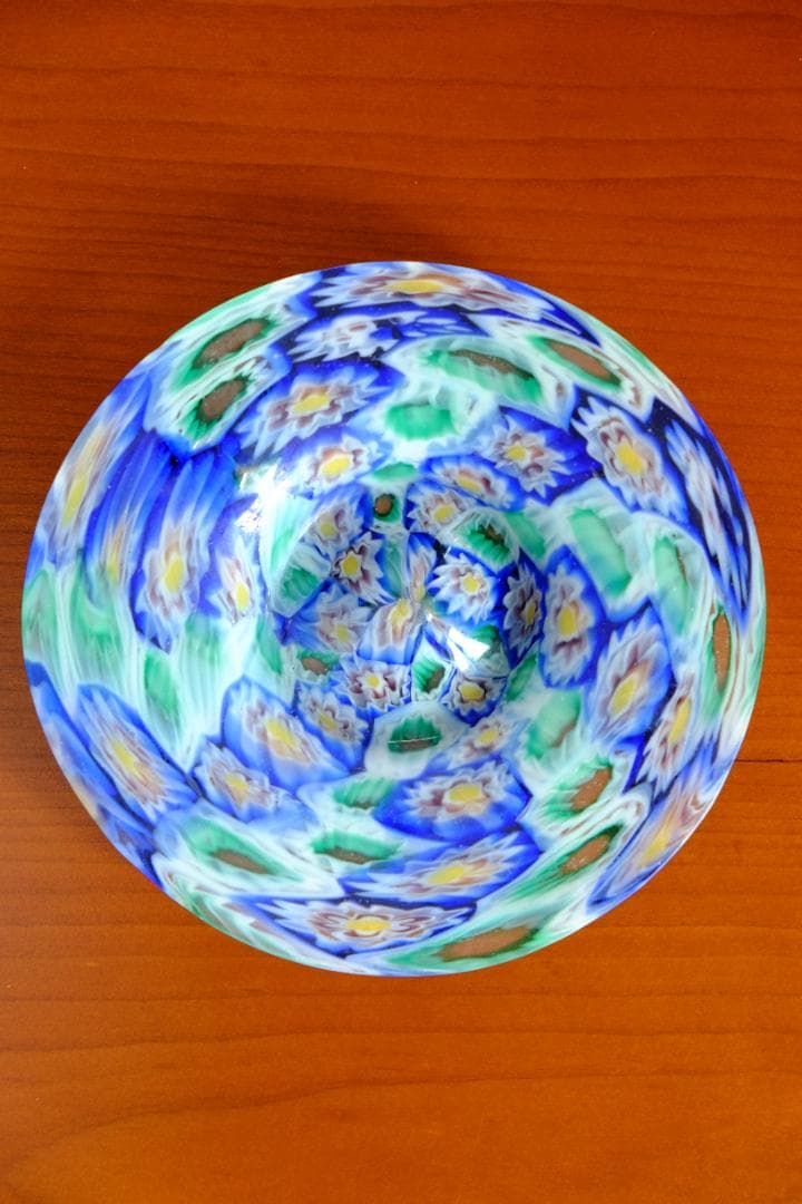 ミルフィオリ カップ＆ソーサー グラス 吹きガラス 作家 飯塚亜裕子 ムリーニ