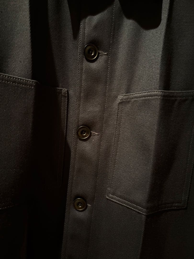 LEMAIRE ウール ワークシャツジャケット ブルーグレー サイズ：46