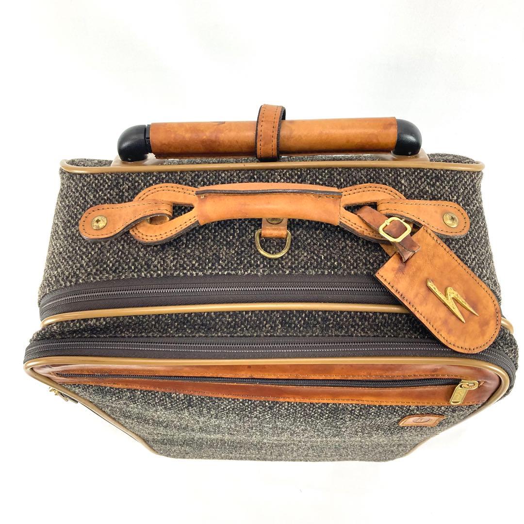 Hartmann ツイードキャリーケース グレーブラウン系