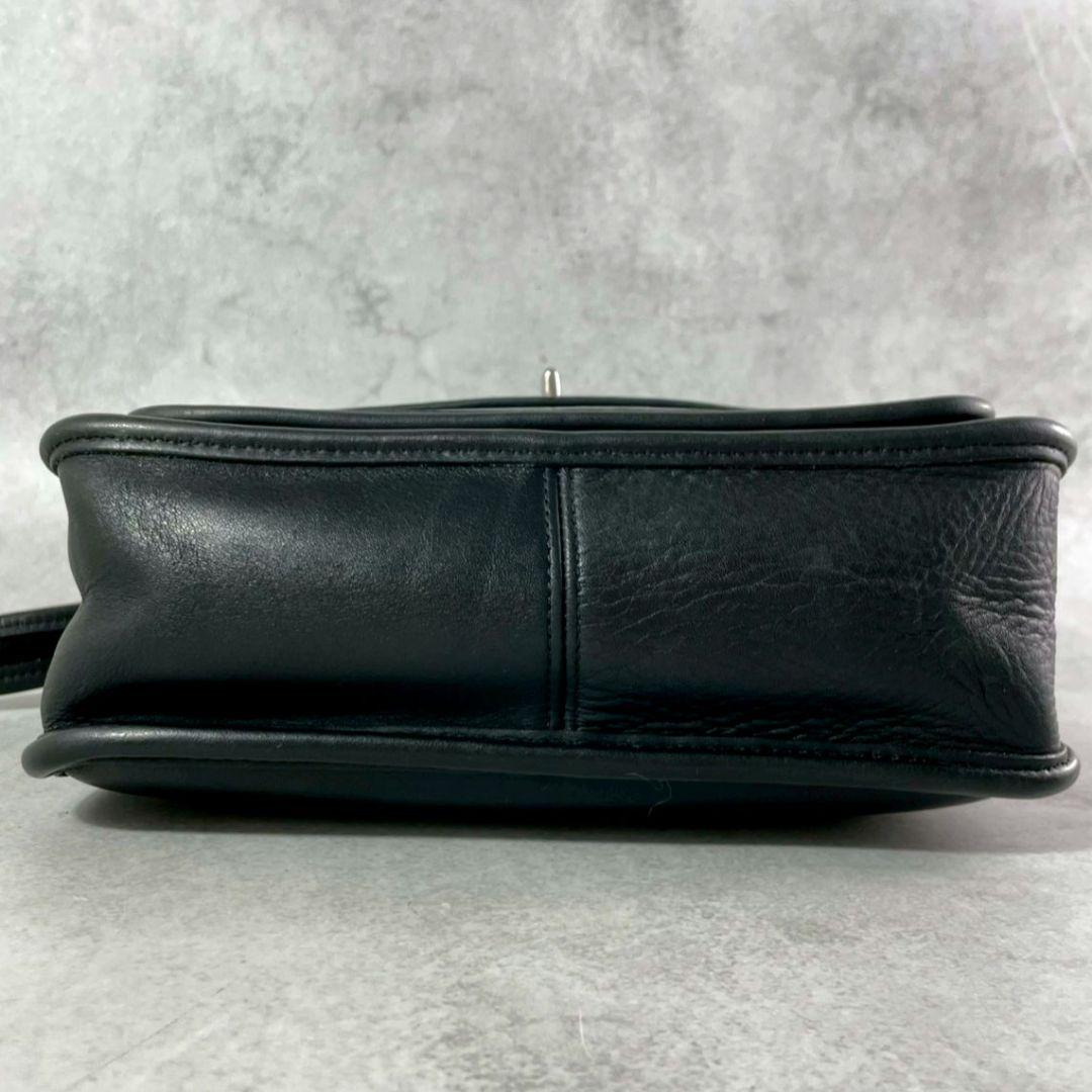 極美品 オールドコーチ ランブラー ショルダーバッグ レザー 黒 シルバー