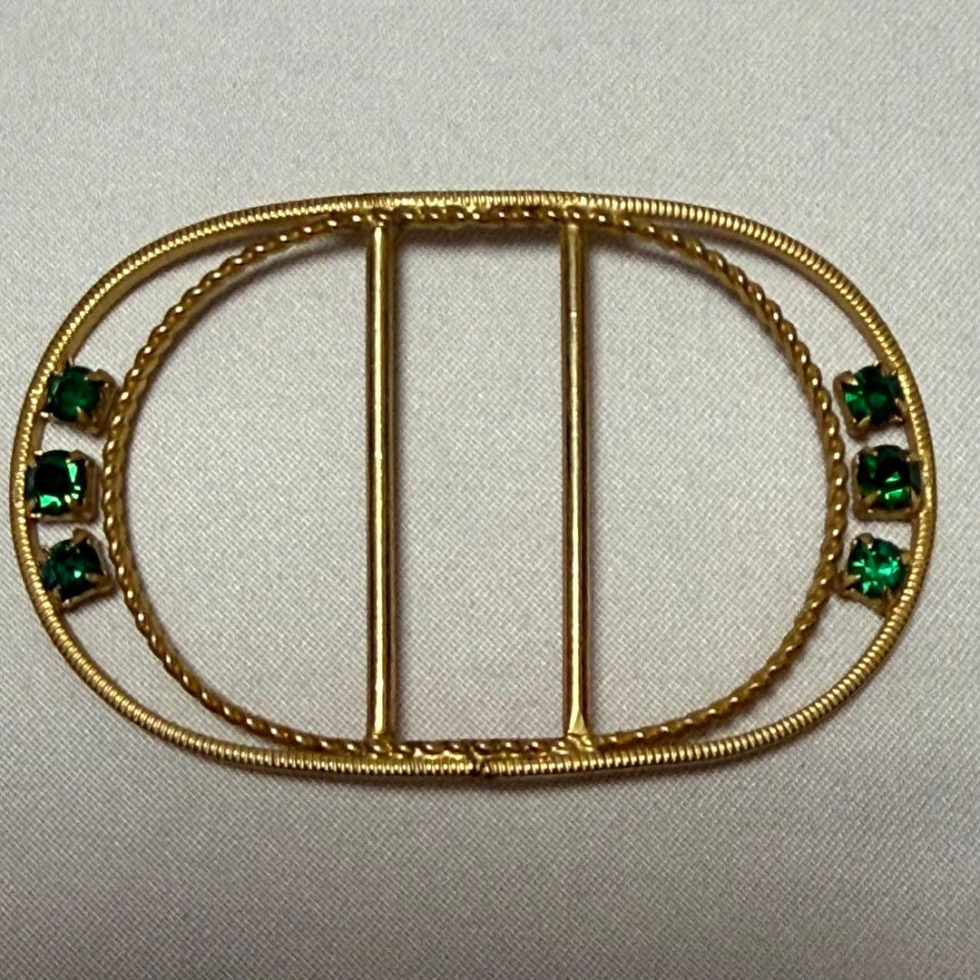 アンティーク 楕円形 ライトストーン バックル レトロ 7セット