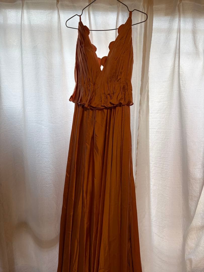 テラコッタカラードレス　結婚式　前撮り　二次会