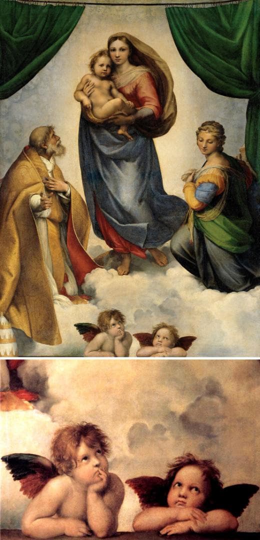 大判ラファエロ ステンドグラス Cherub小天使 グラスマスターズ社