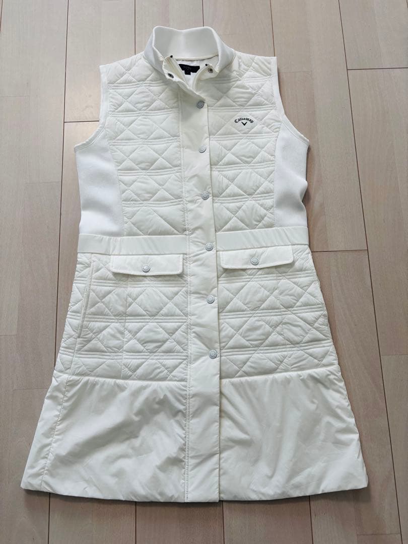 Callaway レディース キルティング　ベスト L ホワイト