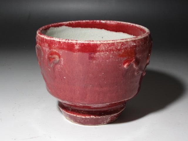 【セール】☆　河井寛次郎　辰砂　花碗　流石の一品です☆y182