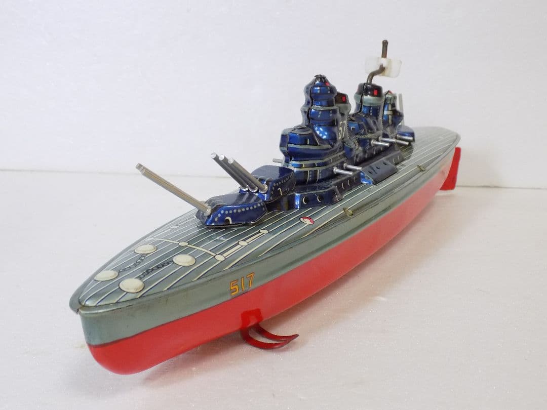 希少ブリキ　萬代屋　戦艦　BOSTON　フリクション