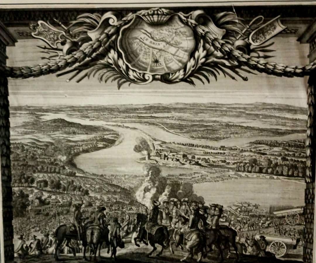 額装品　1673年　J.DOLIVAR 「ライン侵攻の図」稀少　美品